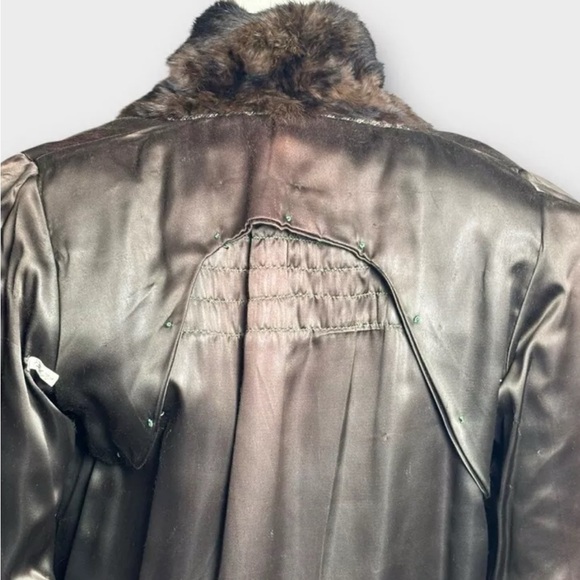 Vintage Fur Women’s Coat Size XS Brown Long Unbranded - Picture 11 of 14